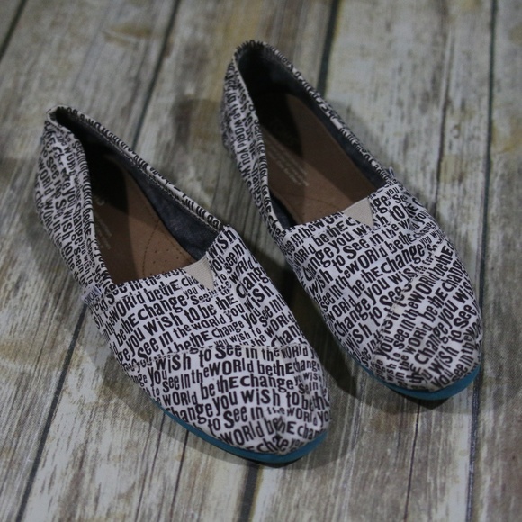 toms Shoes - Tom's Slip On Flats Be The Change You Wish To See